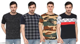 Cotton blend, printed Pretty Fashionable men's t-shirts (S - 37in chest, 25in length). Indian made, casual outfit accessory