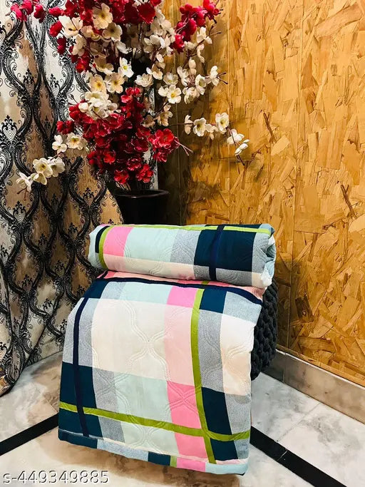 GoldAB microfiber glace cotton Summer ac comforter, double bed size 80x90