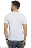 Orange KTM bike lover's t-shirt for men, polyester, short sleeves, white color with printed design, medium thickness fabric, good for all seasons. Made in India
