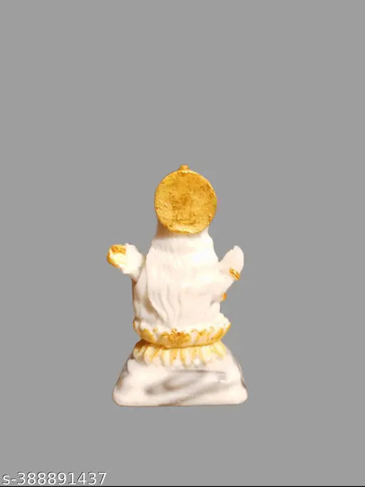 Marble dust Saraswati Maa Murti, decorative home pooja room item, size 4in x 23in