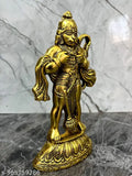 Brass Hanuman Ji Murti Idol BajranjBali, 20cm x 18cm x 10cm, Indian decorative showpiece for home office temple