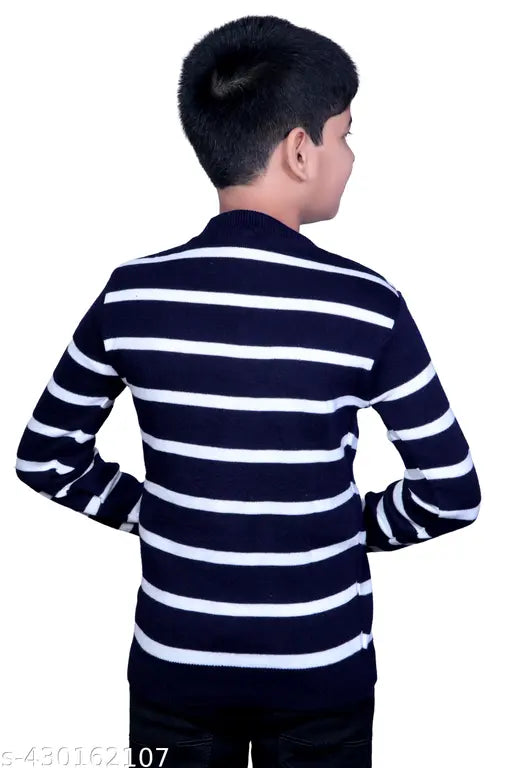 Striped woolen winter sweater for boys, premium quality daffodil wool, warm and comfortable, 3-4 years size
