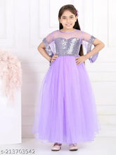Lavender net embellished girls' dress, 1-2 years size, Indian made