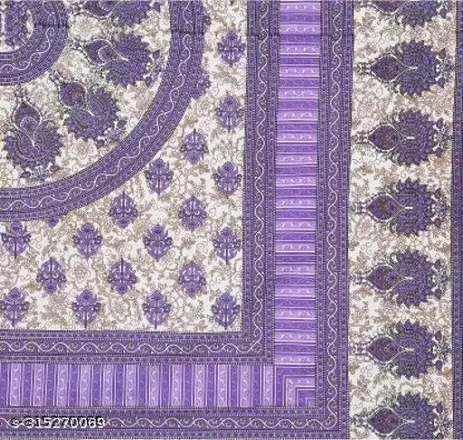 Cotton floral bedsheet set with 2 pillow covers by Dollifi, ideal for adult double queen size beds, 144 thread count