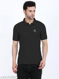 New trendy cotton blend polo t-shirt for men, solid color, short sleeves, M-XXXL sizes