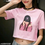 Delhi Fashion hub branded premium quality cotton crop t-shirts, printed with modern designs on short sleeves, size N, India origin