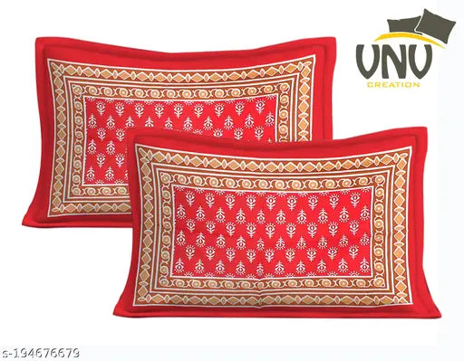 Trendy cotton Jaipuri double bedsheet with ethnic motifs, suitable for summer adult use
