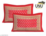 Trendy cotton Jaipuri double bedsheet with ethnic motifs, suitable for summer adult use