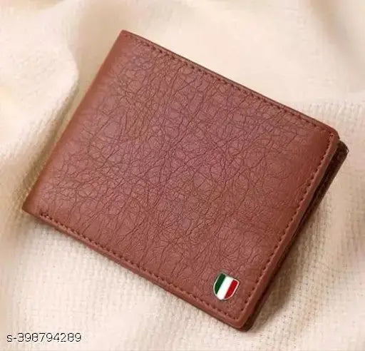 PU leather Italia Tan wallet, solid tan design, perfect for Valentine's or birthday gifting. Five compartments, free size (6cm x 5cm)