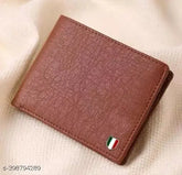 PU leather Italia Tan wallet, solid tan design, perfect for Valentine's or birthday gifting. Five compartments, free size (6cm x 5cm)