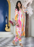 Rayon printed kurta with palazzos, colorful and country-printed, high-quality Indian ethnic wear for women