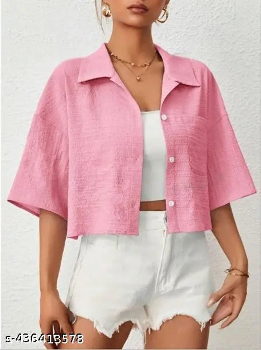 Solid lycra short-sleeve women's T-shirt, Urbane Sensational design, size S/M, made in India