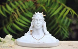 White polyresin Adi Shankara figurine of Lord Shiva for home decor, 8cm x 6cm x 5cm in size