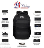 Waterproof polyester laptop bag for school or college students, large size with 3 compartments