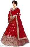 Embroidered silk blend semi-stitched Anarkali gown, free size with long sleeves, Indian craftsmanship