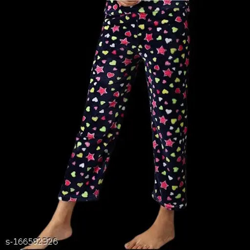 Winter women's fleece pajamas, free size pack, assorted colors, warm and soft fabric for girls