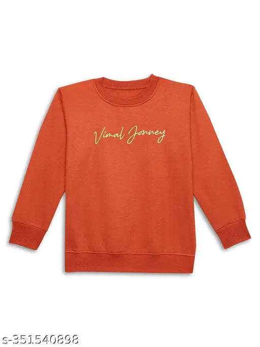 Rust printed cotton fleece sweatshirt for girls, long sleeves, size 2-3 years, India