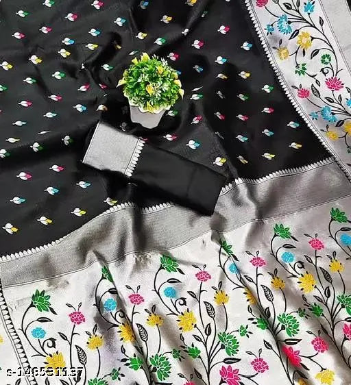 Solid chiffon Georgette saree with running blouse, Indian fashion on mannequin