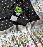 Solid chiffon Georgette saree with running blouse, Indian fashion on mannequin