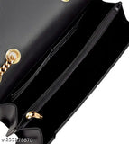 Stylish PU checked net sling bag for women, free size (L8in x W3in x H5in), India origin