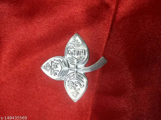 Pure silver Belpatra/Bilva leaves for Puja (wt. 2gms) - ABS material, Indian origin, religious offering