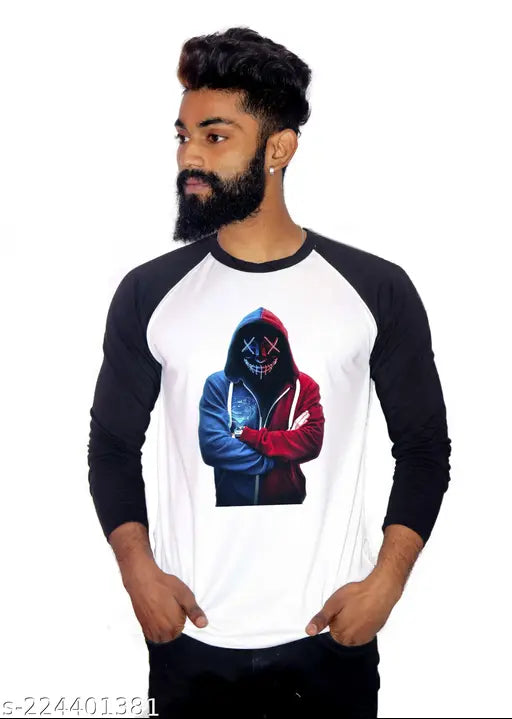 Hacker T-shirts: Long sleeve polycotton round neck tees, printed design. Perfect casual wear for all seasons. Made in India