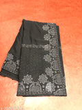Black Georgette Silk Saree with Heavy Diamond Work, contrast blouse matching. Juicee Collection, popular among women for special occasions and weddings