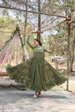 Embroidered Georgette Anarkali Kurta Set, ethnic partywear for women, single piece in multiple sizes