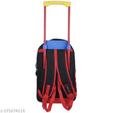 Waterproof polyester Indian Riders KING Family School Kids Trolley Bag (Multicolor), spacious with adjustable straps, features Spider Print design and 2 main compartments