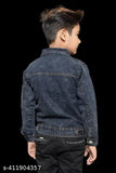 Denim boys jackets & coats, dyed/washed patterns for kids 4-14 years, India origin