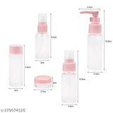 Multi-colored plastic travel cosmetics spray bottles, refillable and leakproof with storage pouch for makeup and toiletries