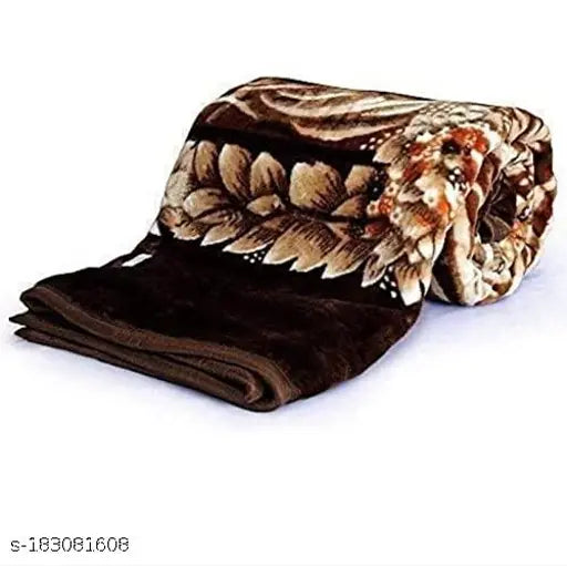 Multicolor mink print wool blanket for heavy winter, 220cm x 240cm, ideal for double beds - Home brand