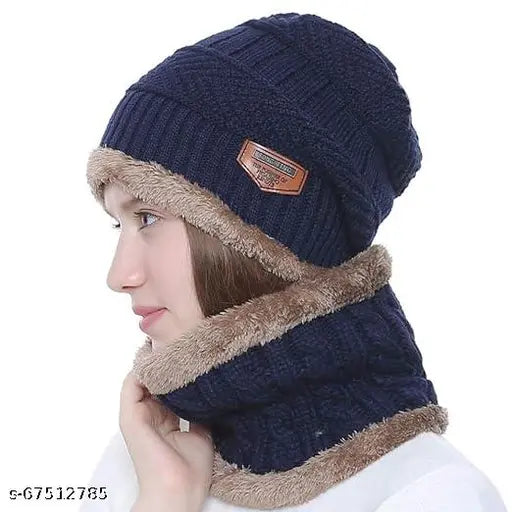 Woolen YouthRobe beanie hat (onesize), unique pattern keeps you warm during winter activities