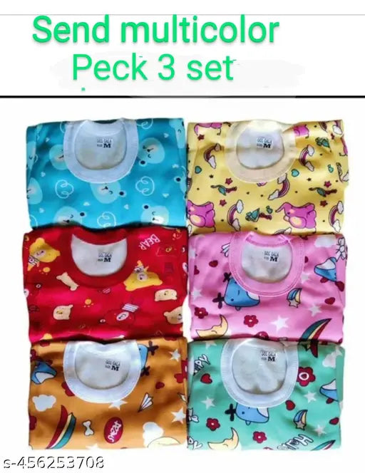 Winterwear set for kids (pack of 3) - soft woolen long-sleeved outfits with printed net pattern, suitable for boys & girls aged 0-18 months