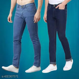 Light blue and dark blue denim checked Hopewell jeans, two-tone men's fashion on model (Sizes: 28, 30, 32, 34, 36; Waist: 28in, 30in, 32in, 34in, 36in; Length: 41in; Hip: 34in, 36in, 38in, 40in, 42in)