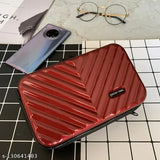 Solid fabric sling bag, compact and trendy box purse for travel, free size (18x5x15in), India origin