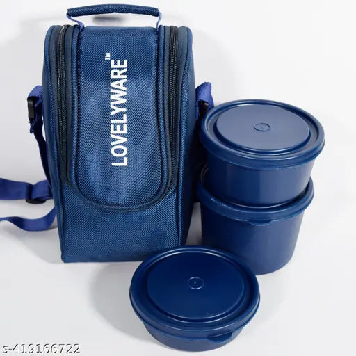 Stainless steel insulator lunch box set (1300 ml), triple compartment, leak-proof & microwave safe, perfect for school, work, or travel - India origin