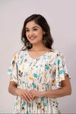 Rayon printed net short sleeve Shree krishana Fashion riyon kurtis, Indian fashion on mannequin with S-XXXL sizes available