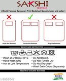 Blue peacock-printed cotton double bedsheet with 2 pillow covers pack of 1, high-quality and durable for queen size beds, made in India