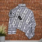 Black and white oversized Mahakaal printed cotton T-shirt for men, short sleeves, regular fit