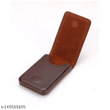 Solid PU leather business card holder with magnetic shut, ideal for credit cards, IDs, and more (India origin)