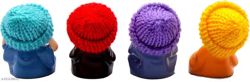 Resin laughing Buddha figurines, set of 4 for car dashboard, home decorative showpieces