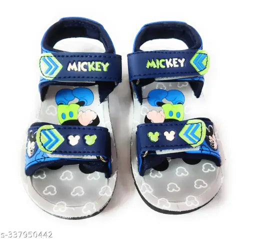 Synthetic leather Mickey-themed unisex sandals by Coolz Kids, lightweight and durable for boys aged 2-5 years, easy Velcro closure