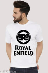 Royal Enfield big size printed pure polyester t-shirt, short sleeves in various sizes: S, M, L, XL, XXL (India)