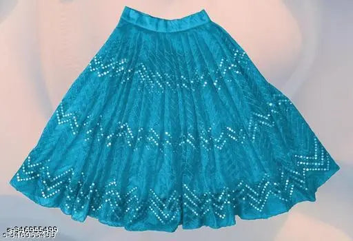 Organza and net embroidered lehenga choli for party wear, vibrant colors, suitable for kids aged 2-8 years old
