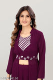 Indian embroidered georgette blouse, 3/4 sleeve, S-XXL