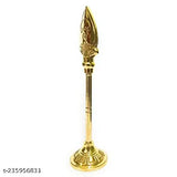 Brass Lord Murugan Idol, 6-inch height, traditional Vel design, Indian temple decoration