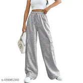 Solid cotton blend palazzo pants for women - breathable, comfortable, and versatile