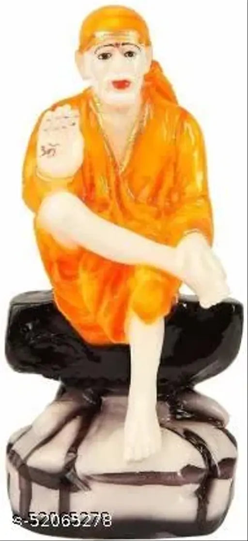 Orange pure marble, Classic Idols figurine. Decorative showpiece for home or pooja room, brings wealth, health, peace, and happiness