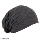 Woolen beanie cap, soft, cozy, and trendy. One size fits both men's and women's, featuring contrast fur interior. Indian-made fashionable winter accessory